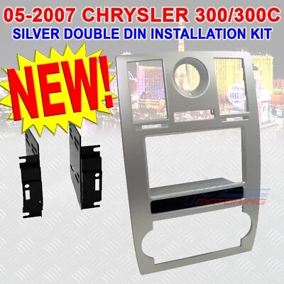 PARA 05 06 07 CHRYSLER 300 PLATA COCHE RADIO ESTÉREO INSTALACIÓN TABLERO KIT MOLDURA PANEL Foto 1 de 2