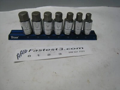 Juego de brocas hexagonales métricas Titan 16131 de 7 piezas de accionamiento de 1/2 pulgada Foto 1 de 4
