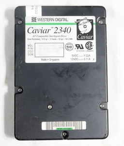 Hard disk vintage Western Digital Caviar 2340 340B IDE testato funzionante 9462 - Foto 1 di 6