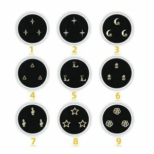 3 piezas/Caja Dental Diamante Adorno Dientes Cristal Gema Joyería Oro 18K Forma Variou - Imagen 1 de 21