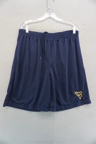 West Virginia Mountaineers Basketball Shorts Mesh Lined Navy Blue Drawstring Cover