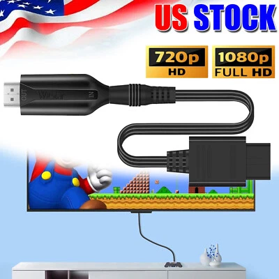 N64 to HDMI Converter Adapter HDMI Cable for Nintendo N64 N64/Super SNES/NGC 1m - Image 1 of 4