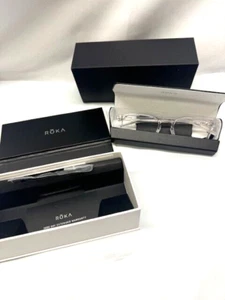 ROKA CADE E7543-0252 Rectangular Eyeglass Clear 52-19-140 *New - Picture 1 of 12