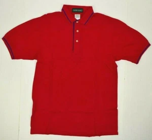Vintage Casual Shirt Outer Banks Size S/M 90s Red polo with Blue Trim Grunge - Picture 1 of 6