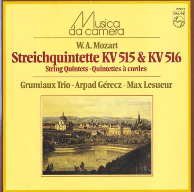 MOZART String Quintets K.515 516 GRUMIAUX TRIO GERECZ LESUEUR Philips 6570574 LP - Image 1 of 3