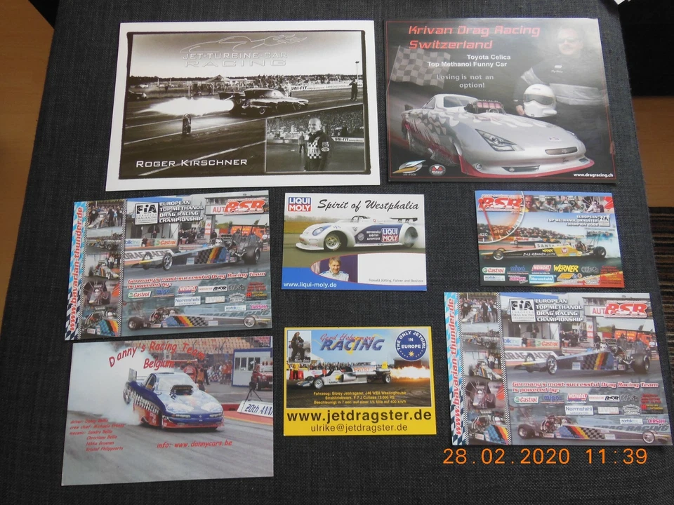 Autogrammkarten vom Beschleunigungssport - Bild 1 von 1