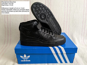 Adidas Originals Forum Mid Triple Black GV9767 Men Shoe Size 8.5/9 (mis-matched)
