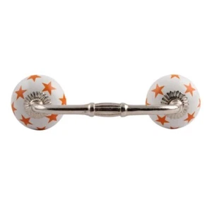 Puente de 8 pulgadas T-Bar manija de puerta - manija de cerámica naranja para... - Imagen 1 de 9