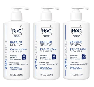Roc. Limpiador gel a espuma, renovación de barrera para todo tipo de piel 12 fl oz, paquete de 3 Foto 1 de 2