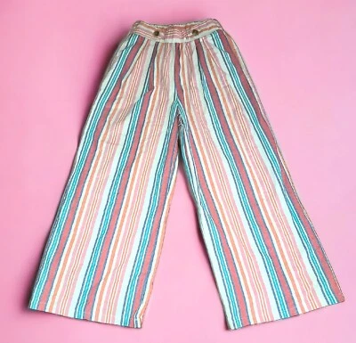 Pantalones de mujer Robert Louis Palazzo pierna ancha a rayas talla mediana  Foto 1 de 4