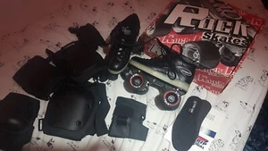 Rock GT50 Roller Derby Rolling Skates Fugitive Wheels & Smith Pads Suregrip UK 4 - Picture 1 of 8