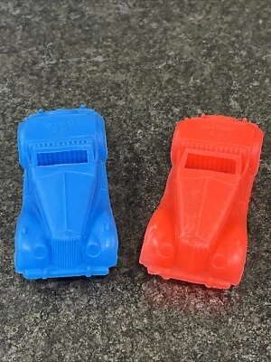 VTG 1940’s MG England Convertible 2 Seater 4.25” Plastic Cars Red & Blue NICE🔥 - Image 1 of 4