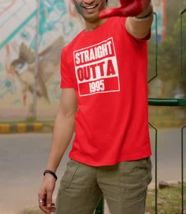 Straight Outta 1995 Shirt - 30th Birthday Gift - Funny Retro T-Shirt - Picture 1 of 14