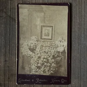 Antique Funeral Memorial Cabinet Card Photo - Picture 1 of 3