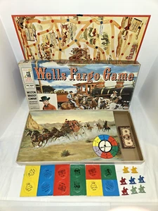 VINTAGE 1959 WELLS FARGO BRETTSPIEL MILTON BRADLEY HERGESTELLT IN DEN USA 4905 KOMPLETT - Bild 1 von 24