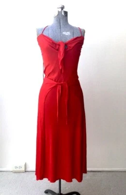 Vestido envolvente jersey rojo Stephen Burrows vintage años 70 Foto 1 de 4