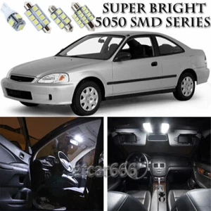 Kit de paquete de 6 bombillas LED interiores de xenón blanco para Honda Civic 1996-2000 - Imagen 1 de 7