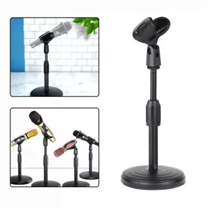 Desktop Table Desk Liftable Mic Microphone Stand with Clip Holder Mount Clamp - Picture 1 of 17