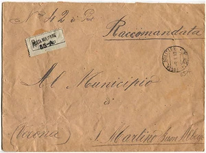 KÖNIGREICH, EINGESCHRIEBEN, MILITÄRPOSTSTEMPEL 55 A, GEN 1919 m - Bild 1 von 3