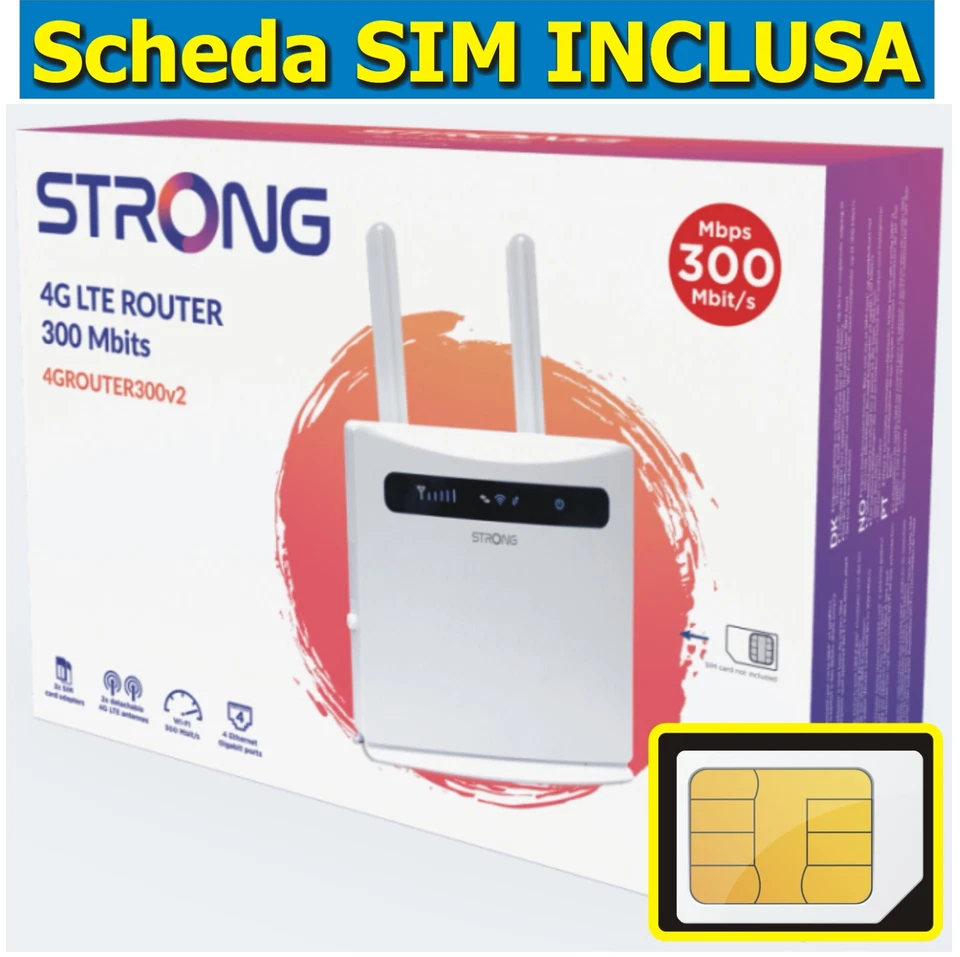 Modem STRONG completo di SIM GIGA ILLIMITATI a 10,99€ al mese - Immagine 1 di 4