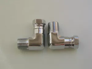Codo giratorio Lowrider Hydraulics 3/8"" macho a 3/8"" hembra, paquete de 2, cromo - Imagen 1 de 1