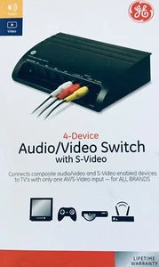 INTERRUTTORE AUDIO-VIDEO 4 DISPOSITIVI CON S-VIDEO - GE - Foto 1 di 3