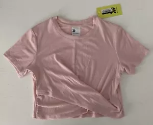 Girls' Soft Ribbed Cropped T-Shirt - All In Motion Light Pink Size M(8) NEW - Picture 1 of 6