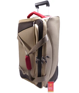 Bella Viaggi Suitcase Upright Duffel Bag Beige And Red 65x36x33cm K2A - Picture 1 of 11