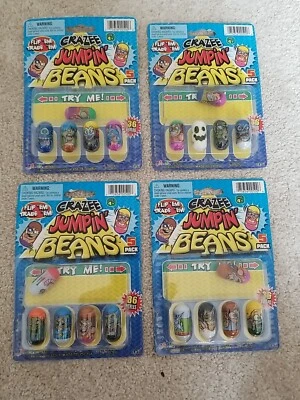 4 Packs Sealed JA-RU Crazee Jumpin' Beans  5 Pack Of Beans No. 500 New Old Stock - Image 1 of 4