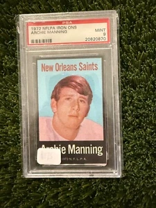 1972 NFLPA IRON ONS ARCHIE MANNING PSA 9 - Picture 1 of 1