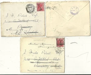1903/04  3 x HATHERLEIGH TO J HICKS PALMER - JUNIOR CONSTITUTION CLUB RECEIVING - Picture 1 of 1