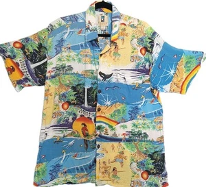 Vintage Kahala Hula Hawaiian Shirt Made In HAWAII USA Rayon Mens Large - Picture 1 of 16