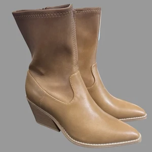 Universal Thread Stiefel Damengröße 7,5, 6,5 hellbraun Western spitz zulaufend Blockabsatz NEU - Bild 1 von 13
