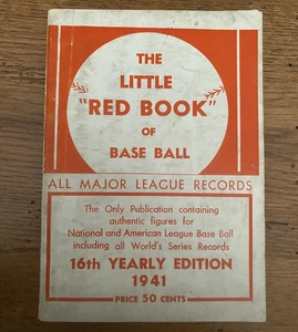 Vintage Book - Little Red Book of Baseball - 1941 - AUTHENTIC - Imagen 1 de 9