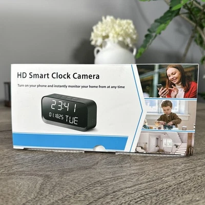 HD Smart Clock 1080p Video Motion Detection WiFi Local/Cloud Storage - Image 1 of 2
