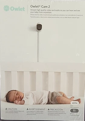 Monitor de bebé inteligente Owlet Cam 2 - Cámara de video HD zoom temperatura y humedad SELLADO Foto 1 de 4