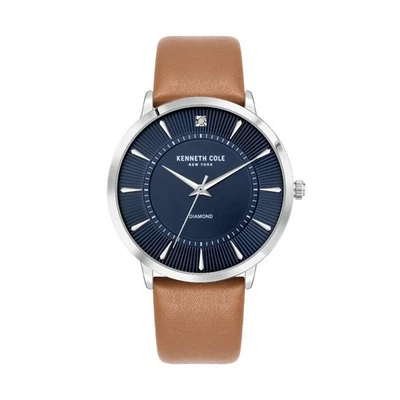 Kenneth Cole New York Men's Watch With Diamond and Leather Band KCWGA2653002 - Image 1 of 2