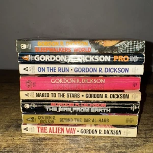Gordon R. Dickson lot of 8 vintage Stand Alone Science Fiction paperback books - Picture 1 of 2