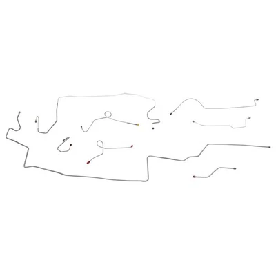 1968-69 Plymouth Barracuda Valiant kit completo de linha de freio a disco elétrico aço inoxidável - Imagem 1 de 4