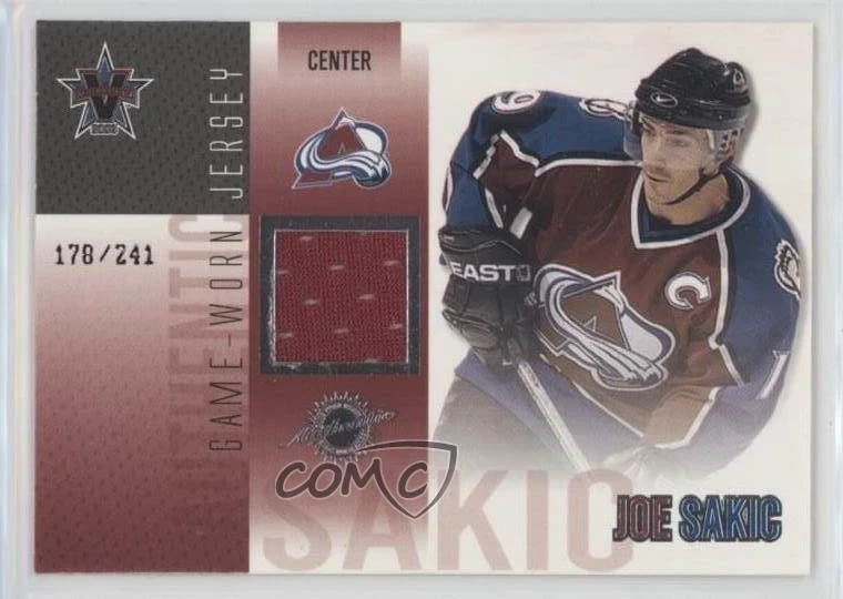 Camisetas Pacific Vanguard 2002-03 usadas en juegos/241 Joe Sakic #13 Salón de la fama Foto 1 de 1