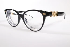 Versace Eyeglasses Mod. 3334 Womens Black Full Rim Plastic Glasses Frames 53 mm - Picture 1 of 4