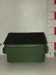 Diorama handgefertigter Müllcontainer im Maßstab 1:18 - Wohn-, Straßen-, Stadt...grün - Bild 1 von 7