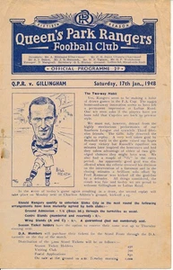 QPR v Gillingham (FA Cup) 1947/1948 - Programa de fútbol - Imagen 1 de 1