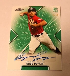 2021 Leaf Perfect Game National Showcase Green #GP1 Greg Pettay XRc Auto #4/10 - Bild 1 von 3