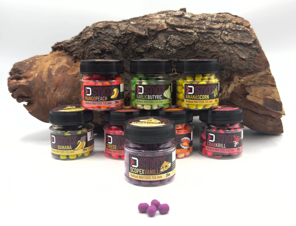 Delphin D Snax Method Wafters 8 Sorten 7x5,5mm 20g Hookbait Feedern Köder DA - Bild 1 von 1