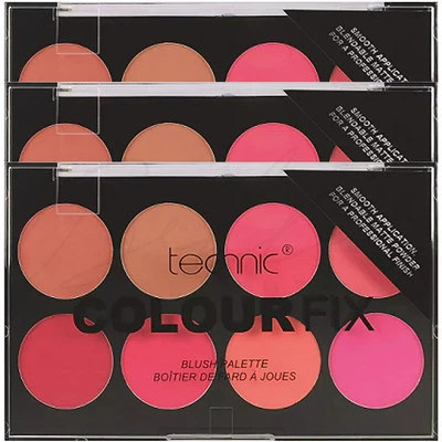TECHNIC Colour Fix Highly Pigmented Long Lasting Blusher Palette *PACK OF 3* - Image 1 of 4