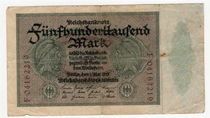 1923 DEUTSCHLAND 500.000 MARK #1113-24 - Bild 1 von 2