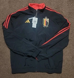 Adidas Belgium National Team Reversible Anthem Soccer Jacket Mens M HE1431 NEW - Picture 1 of 7