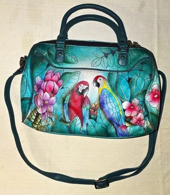 Bolso de mano Anuschka turquesa loros Foto 1 de 4
