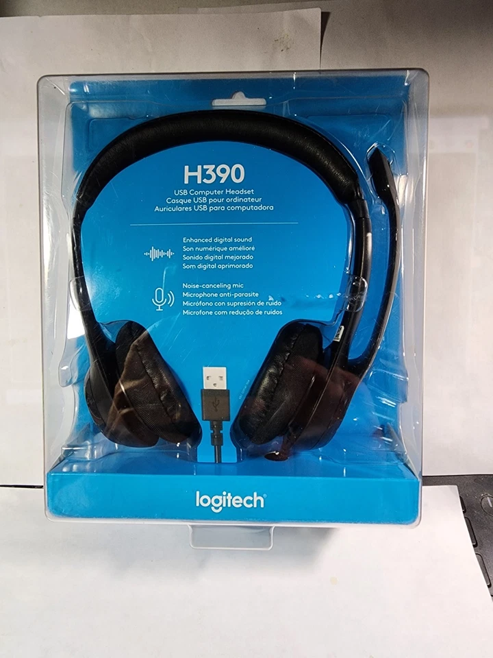 Logitech H390 ClearChat Comfort USB Headset Noise Cancelling Microphone